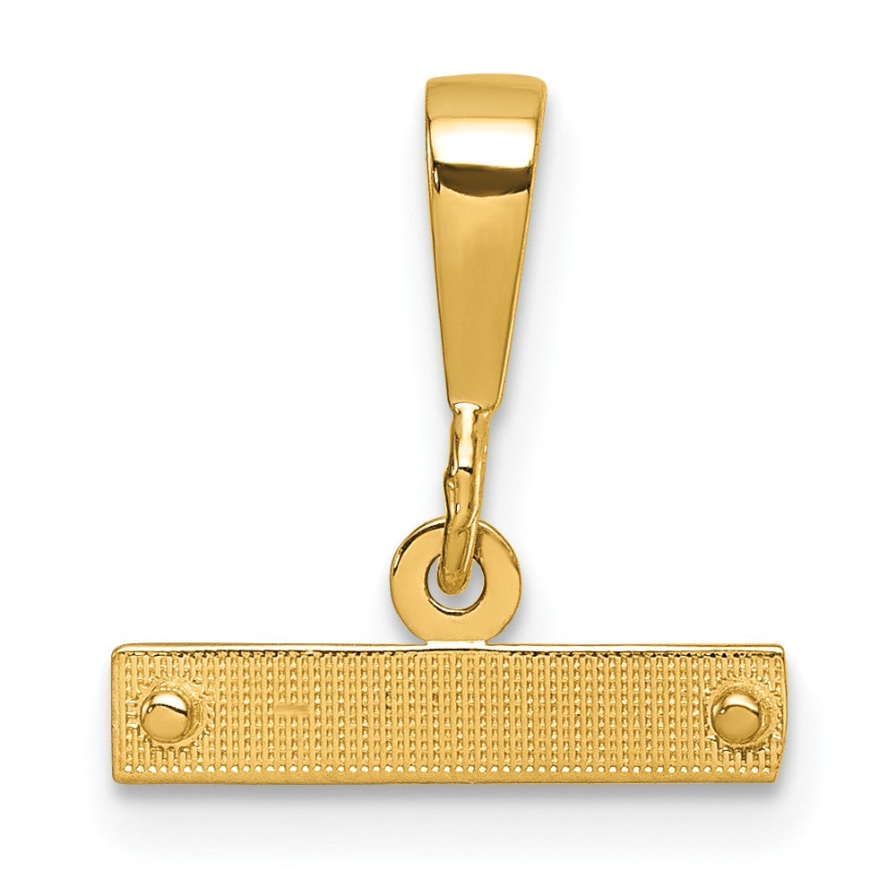 10ky Casted Large Diamond Cut Top Charm