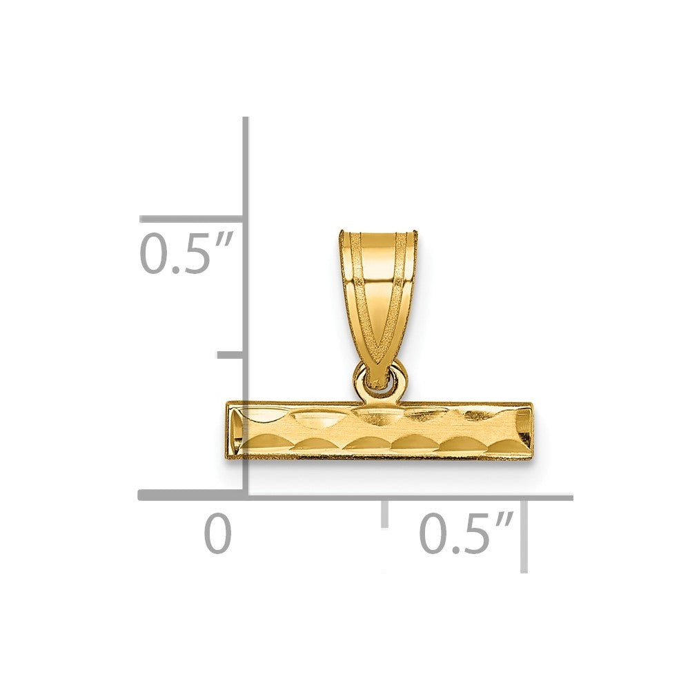 10ky Casted Large Diamond Cut Top Charm