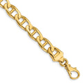 10k 8.5mm Hand-Polished Anchor Link Bracelet