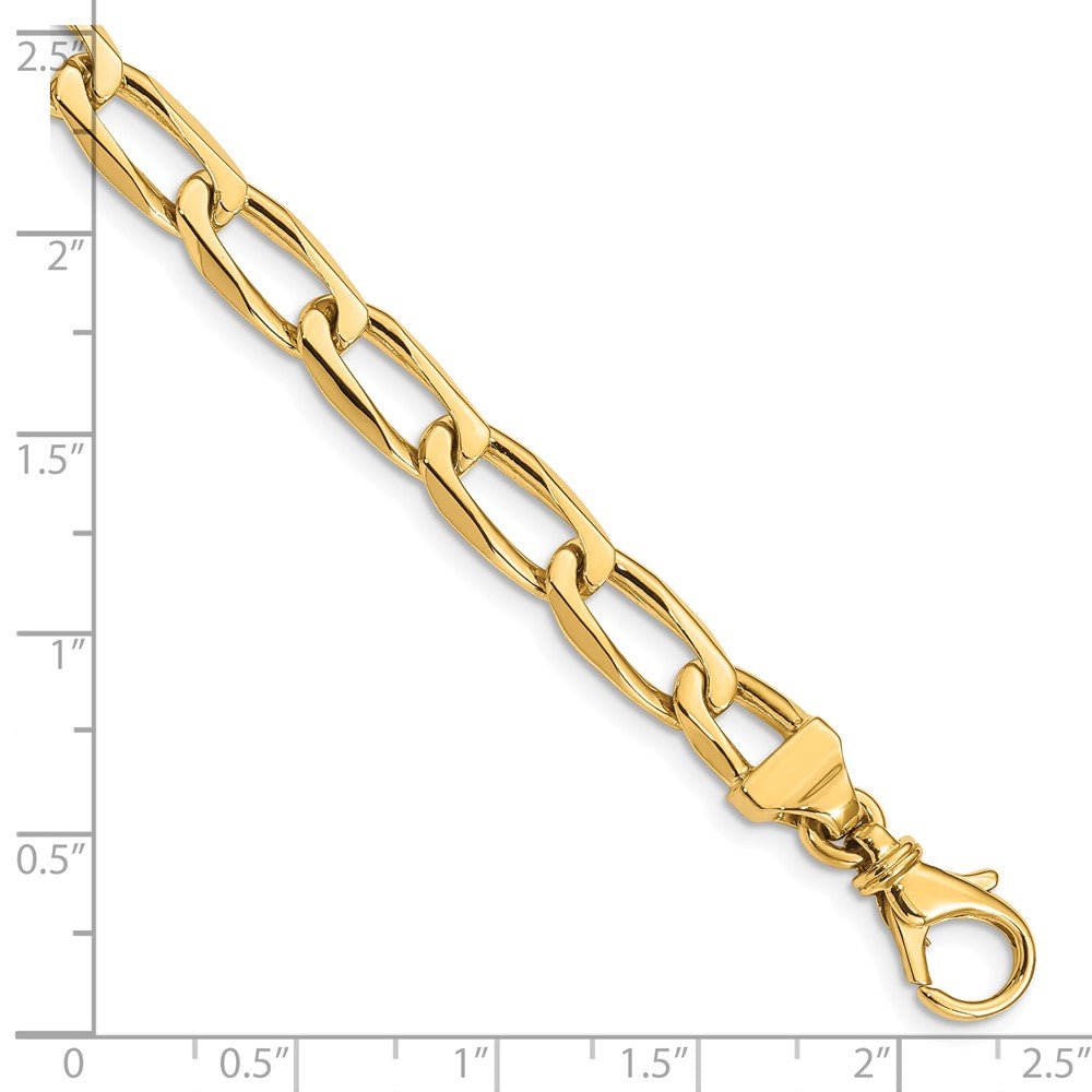 10k 6.5mm Hand-Polished Open Link Chain