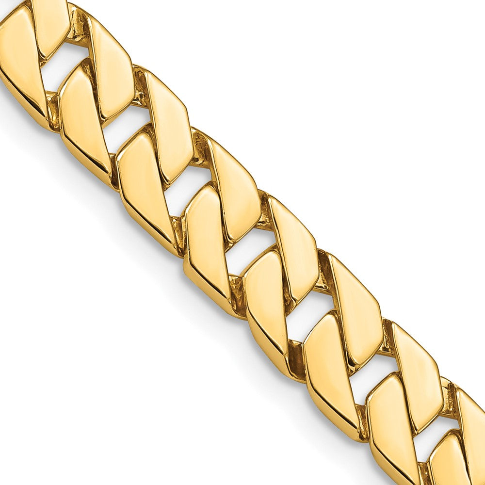 10k 7.4mm Hand-Polished Fancy Link Chain