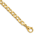 10k 7.5mm Hand Polished Fancy Link Chain