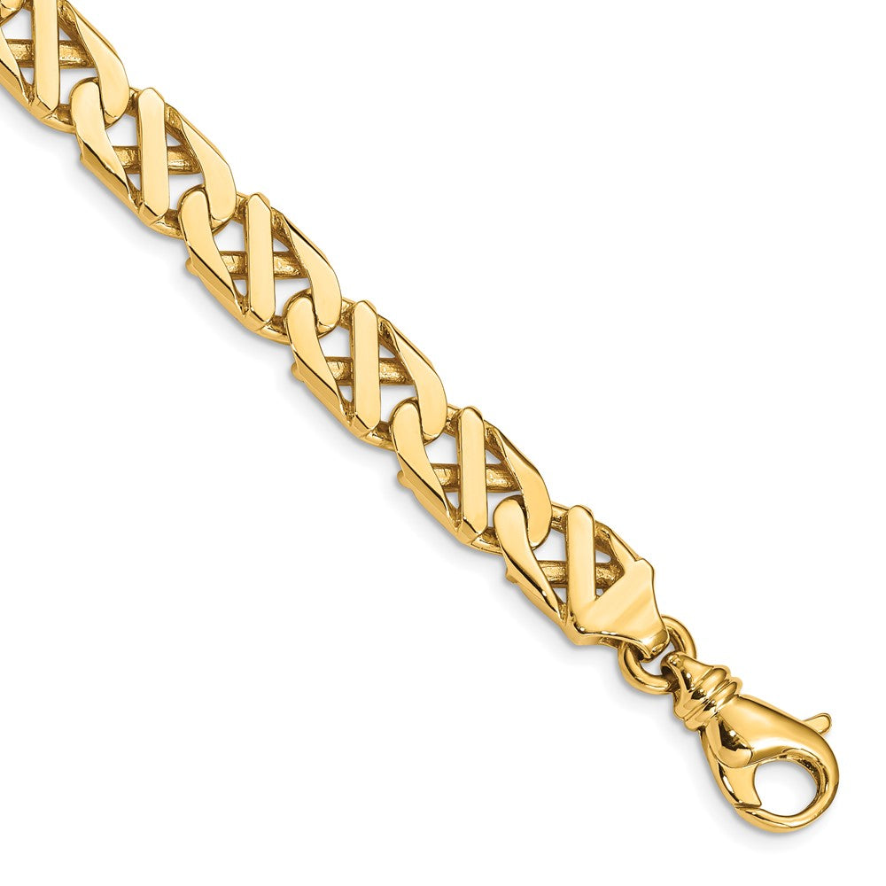 10k 7.9mm Fancy Link Hand Polished Chain