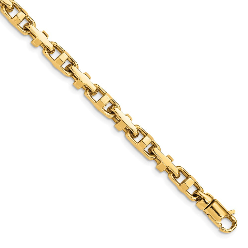 10k 5mm Hand-polished Fancy Link Chain