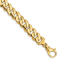 10k 10.75mm Hand Polished Fancy Link Necklace
