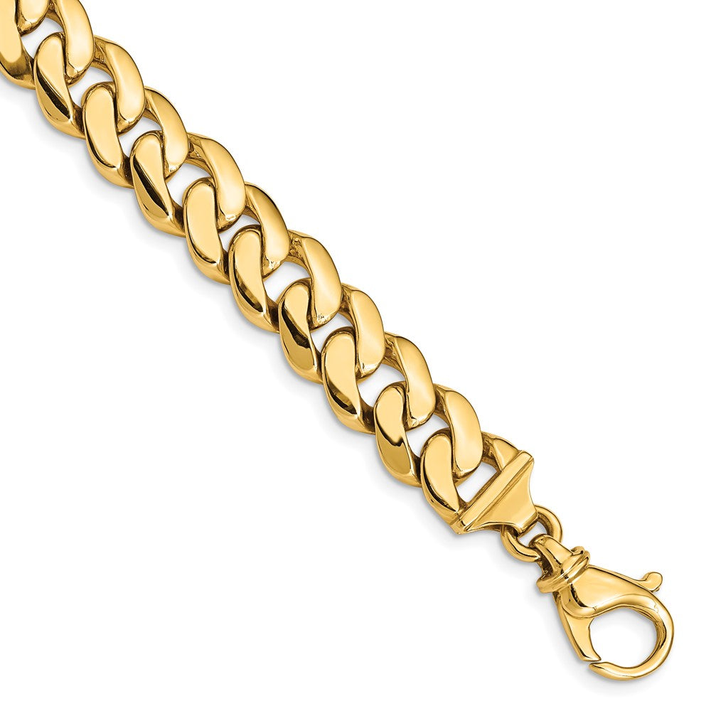 10k 10.75mm Hand Polished Fancy Link Necklace