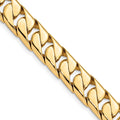 10k 10.20mm Hand-polished Long Link Half Round Curb Chain