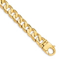 10k 11mm Hand Polished Fancy Curb Link Chain