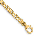 10k Hand Polished 4.4mm Fancy Link Chain