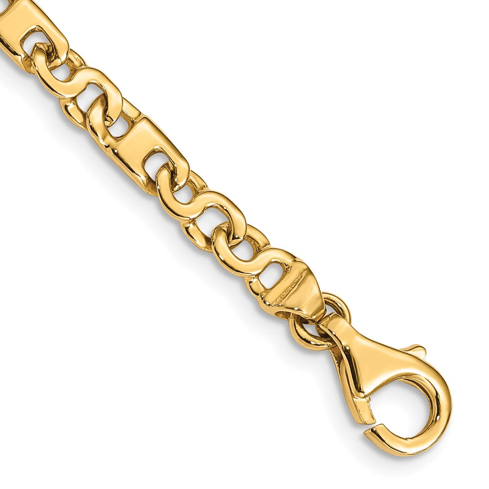10k Hand Polished 4.4mm Fancy Link Chain
