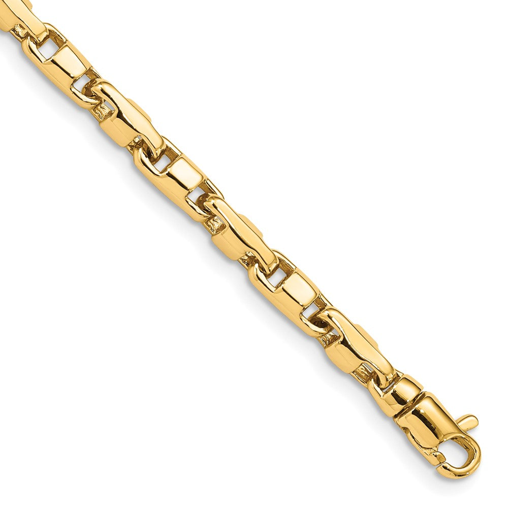 10k 4mm Hand-polished Fancy Link Chain