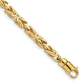 10k 4.1mm Hand-polished Byzantine Link Chain
