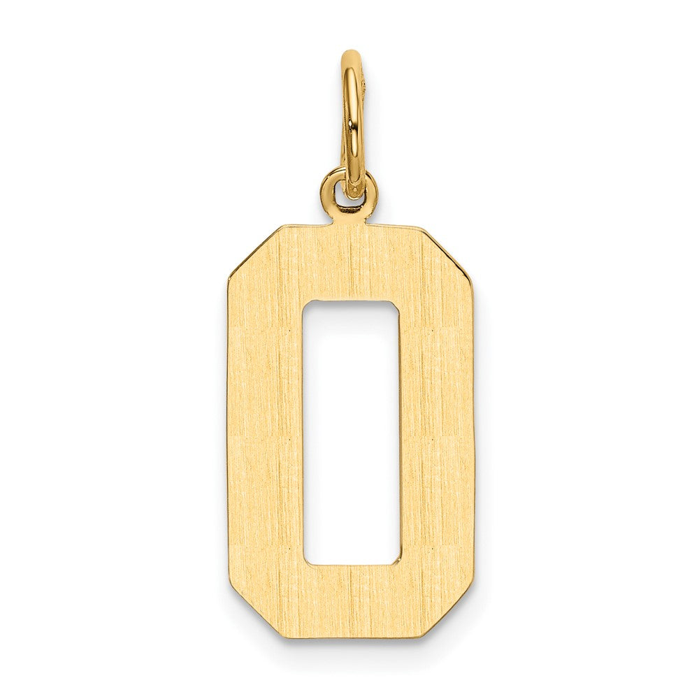 10k Large Polished Number 0 Charm