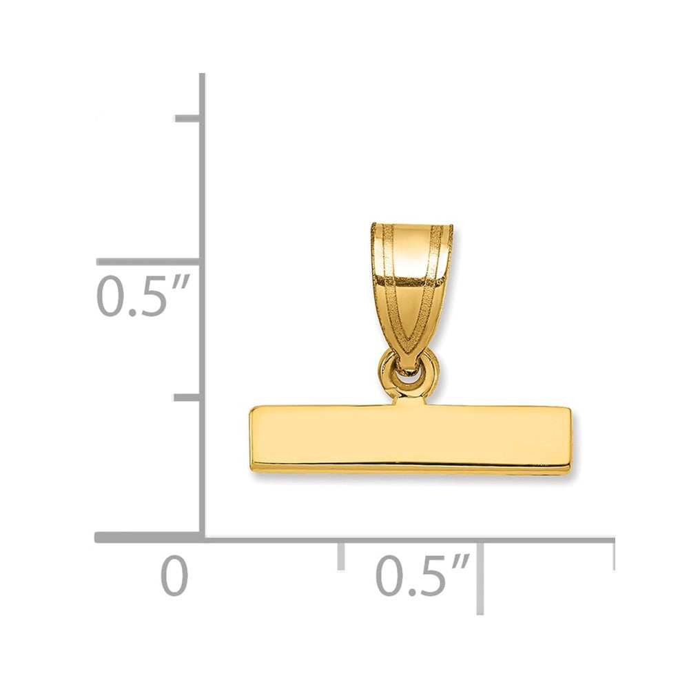 10ky Casted Large Polished Top Charm