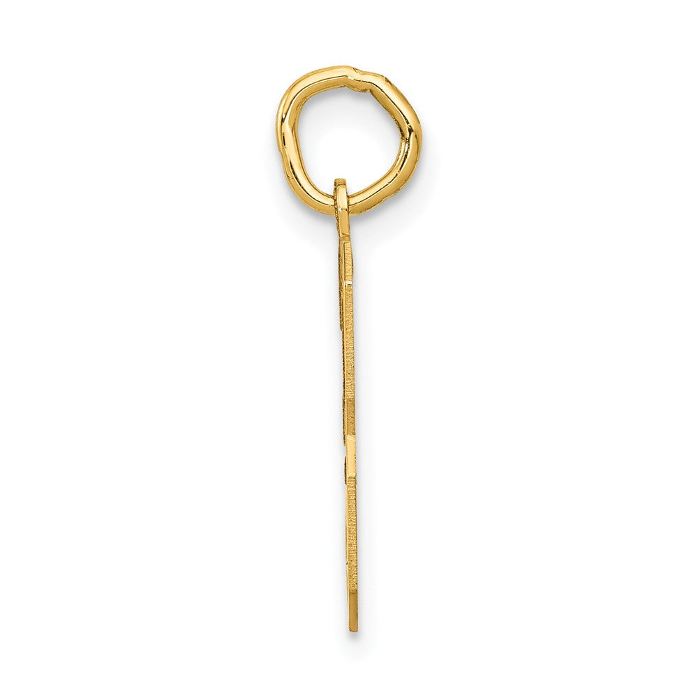 10k Medium Satin Number 3 Charm