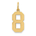 10k Medium Satin Number 8 Charm
