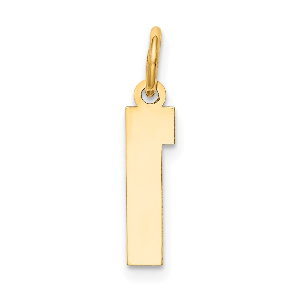 10k Small Satin Number 1 Charm