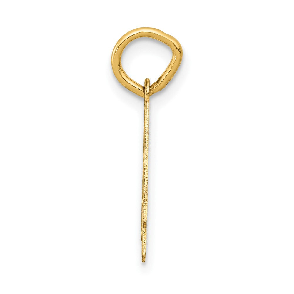 10k Small Satin Number 4 Charm