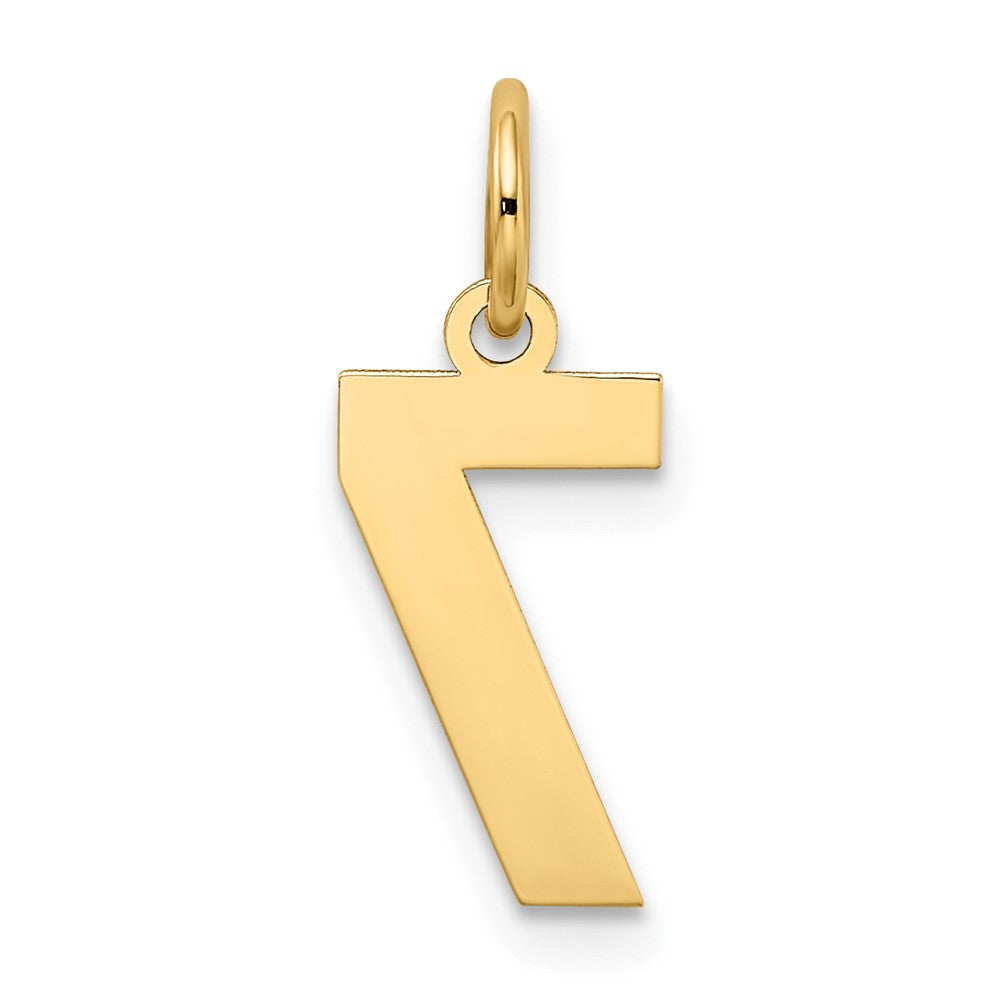 10k Small Satin Number 7 Charm