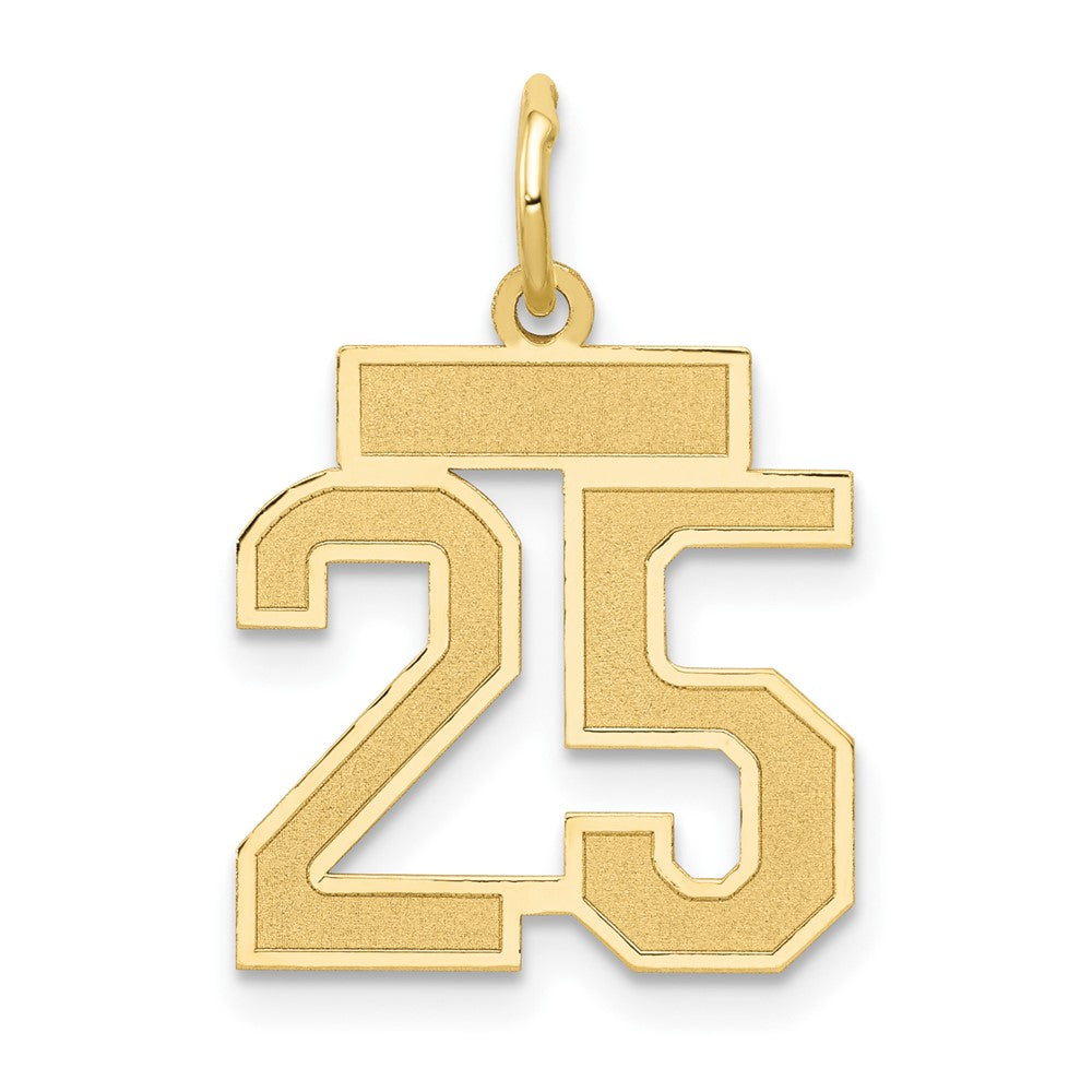 10k Small Satin Number 25 Charm