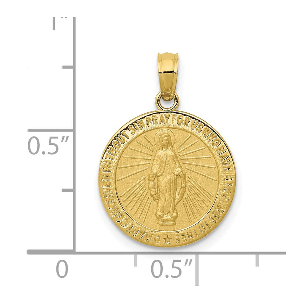 10k Miraculous Medal Pendant