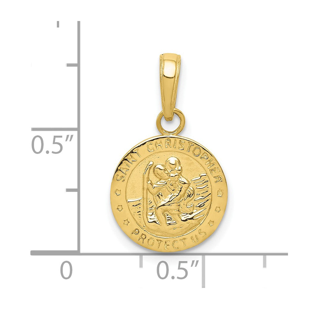 10K Saint Christopher Medal Charm