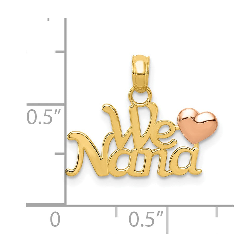 10k Two-Tone We Love Nana Charm