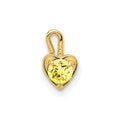 10ky November Synthetic Birthstone Heart Charm