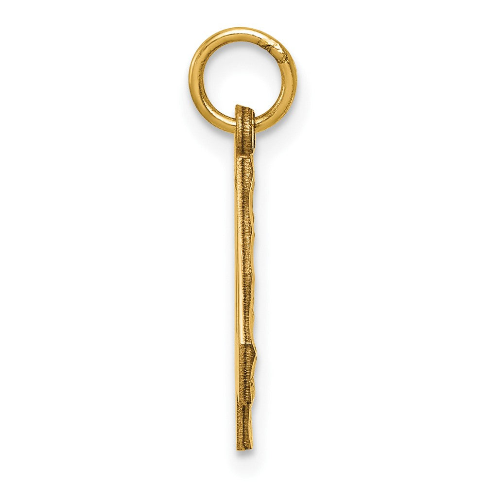 10ky Casted Medium Diamond-cut Number 4 Charm