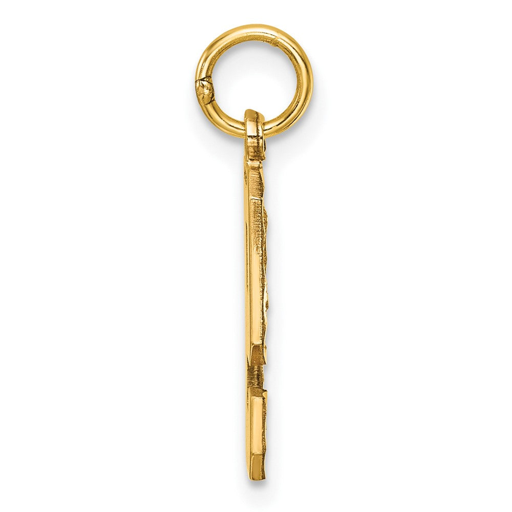 10ky Casted Medium Diamond-cut Number 9 Charm