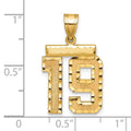 10k Medium Diamond-cut Number 19 Charm