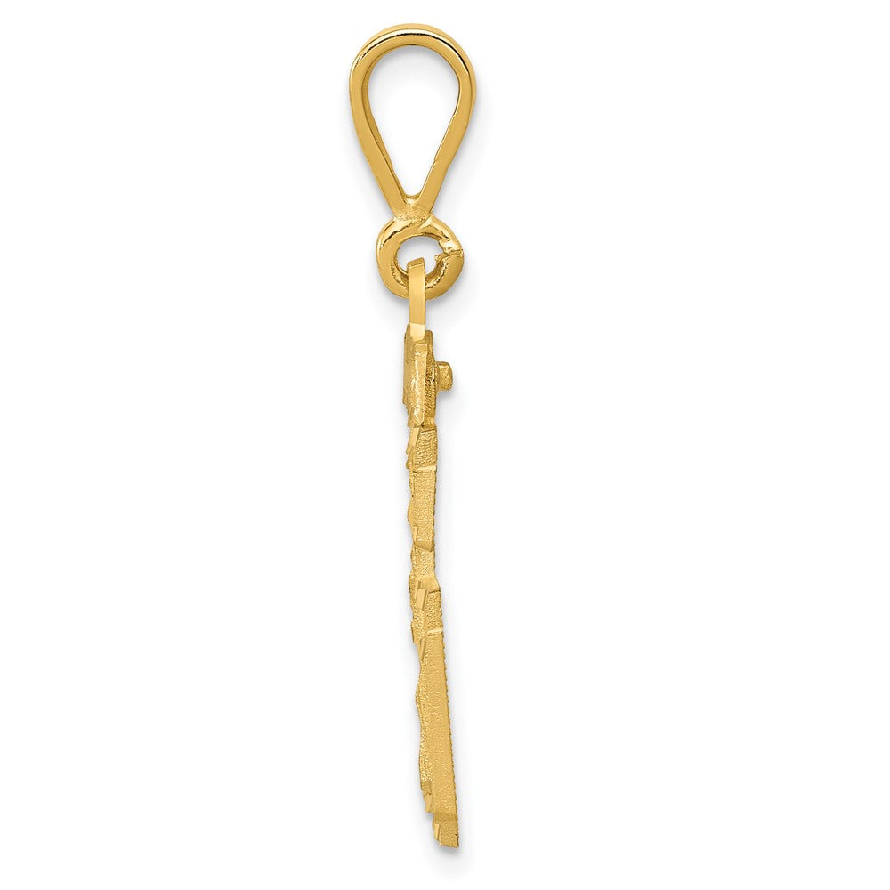 10ky Casted Medium Diamond-cut Number 36 Charm