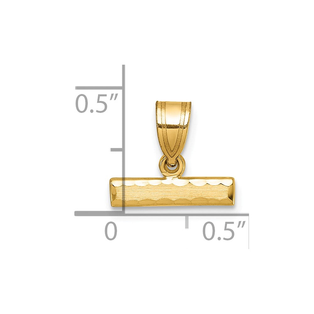 10ky Casted Medium Diamond-cut Top Charm