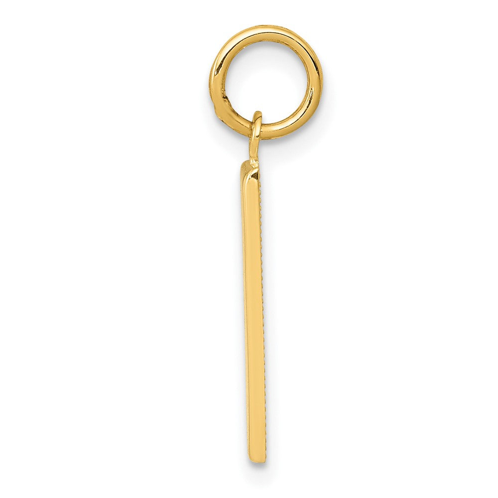 10k Medium Polished Number 1 Charm