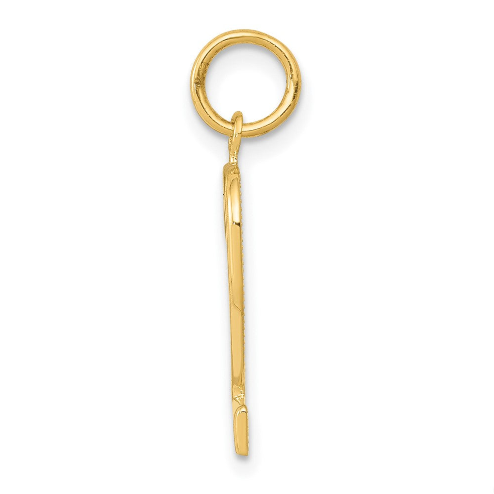10k Medium Polished Number 2 Charm