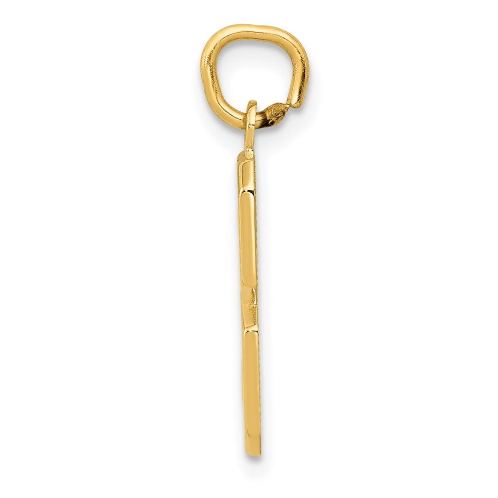 10k Medium Polished Number 3 Charm