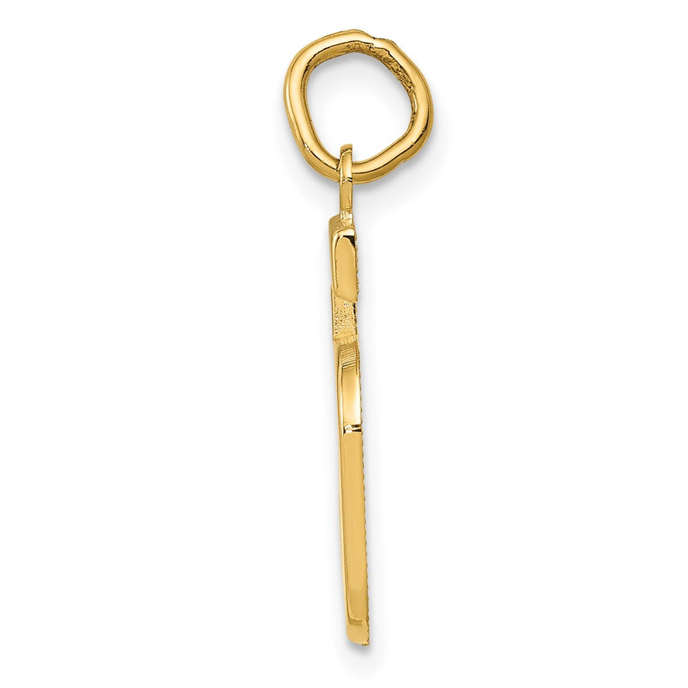 10k Medium Polished Number 5 Charm