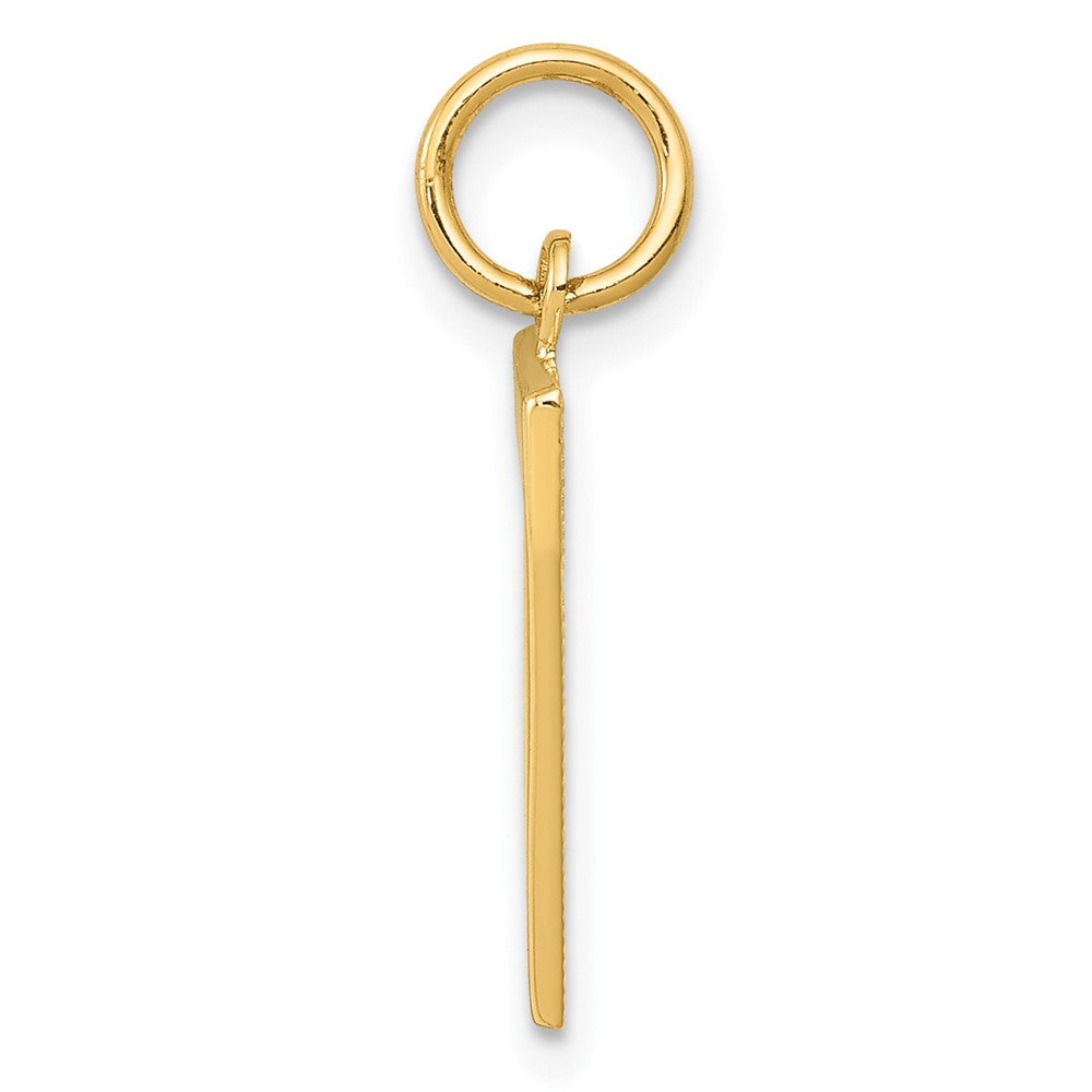 10k Medium Polished Number 7 Charm