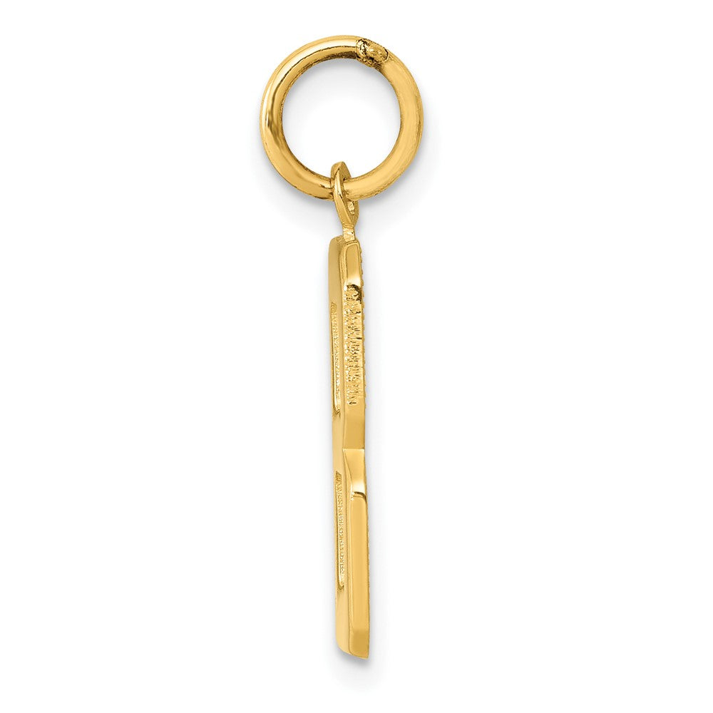 10k Medium Polished Number 8 Charm