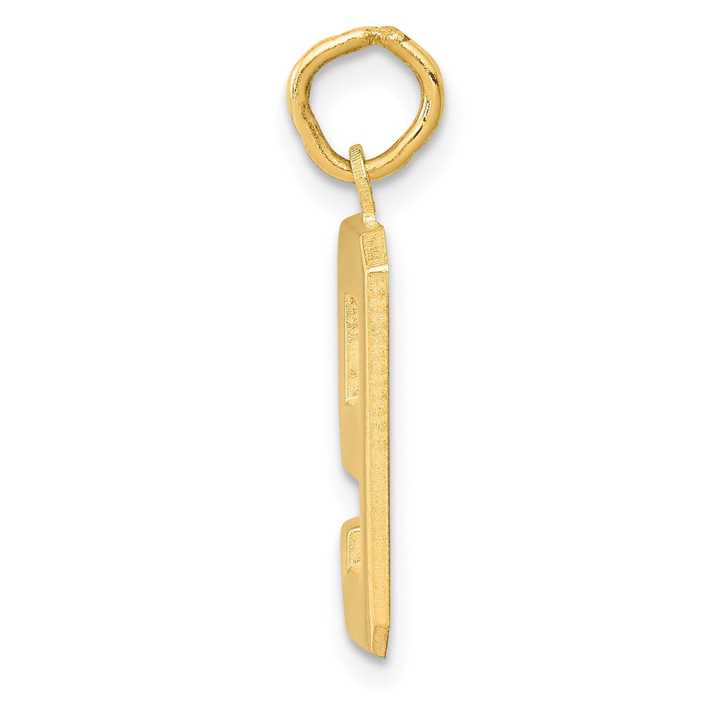 10k Medium Polished Number 9 Charm
