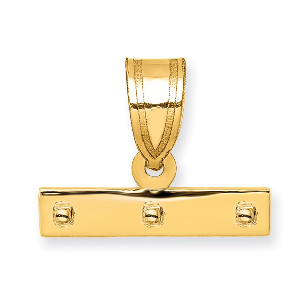 10ky Casted Medium Polished Top Charm