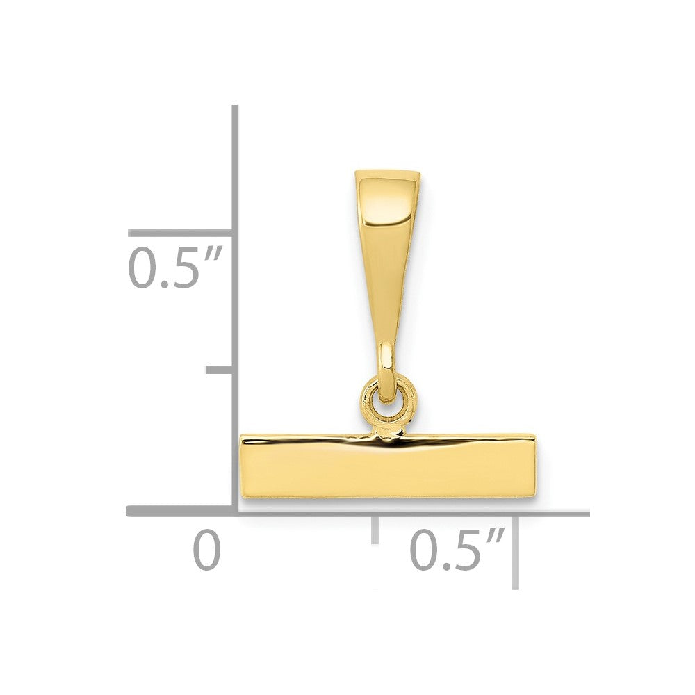 10ky Casted Medium Polished Top Charm