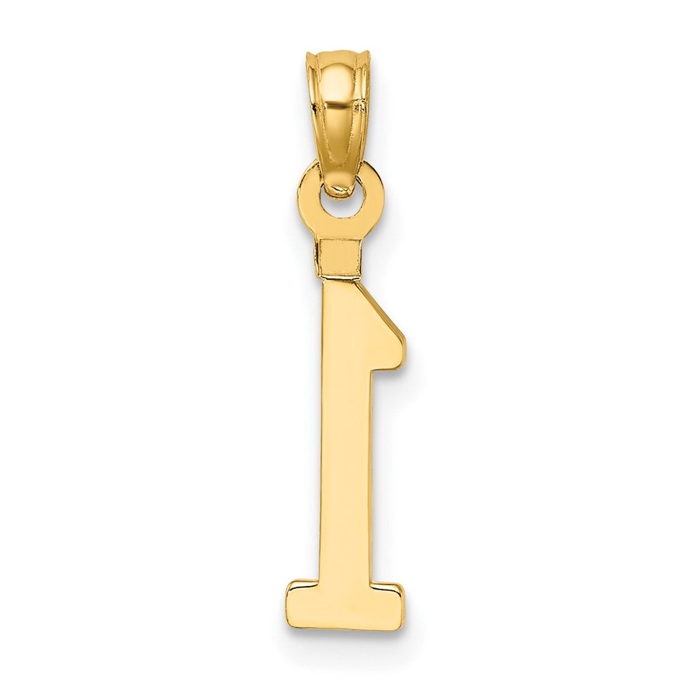 10K Number 1 Block Charm