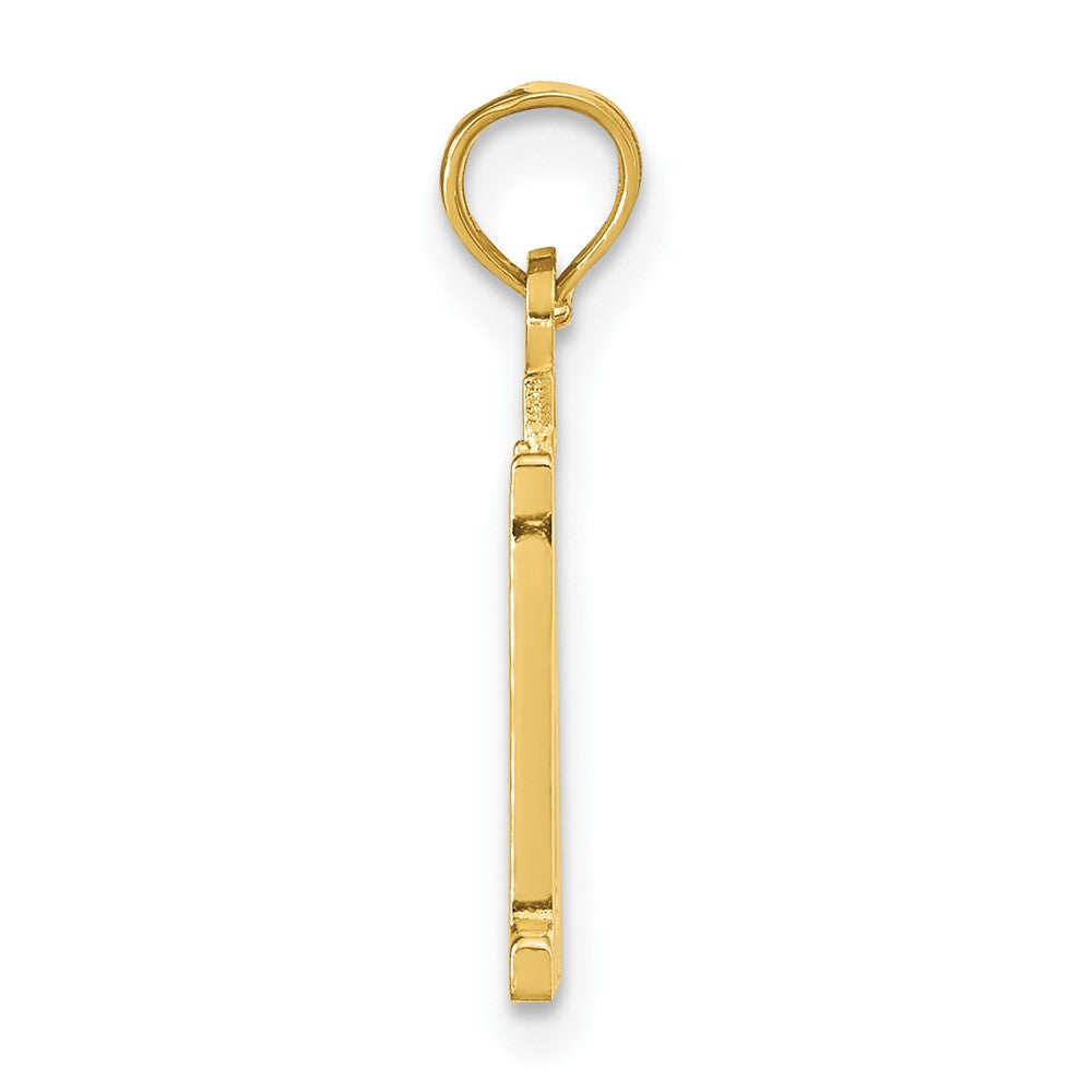 10K Number 11 Pendant