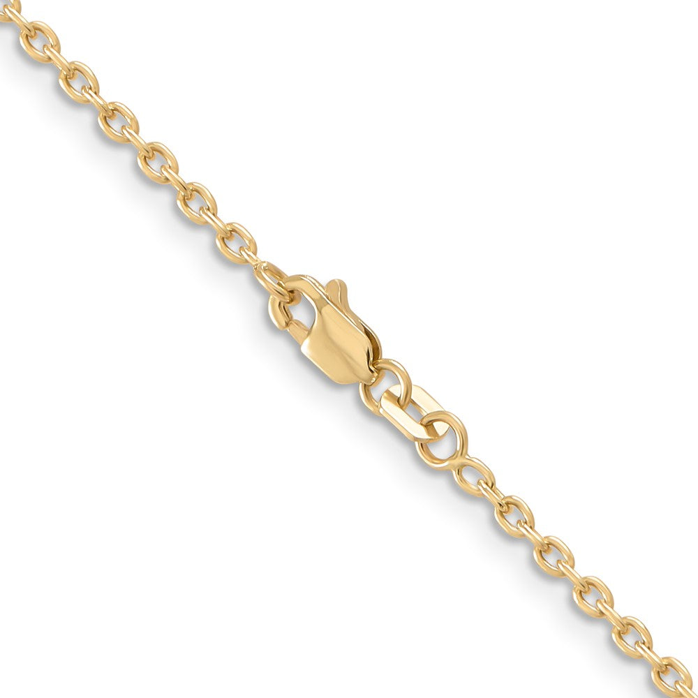 10k 2mm Round Open Link Cable Chain