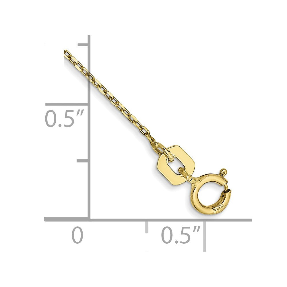 10k .8mm D/C Cable with Spring Ring Clasp Chain