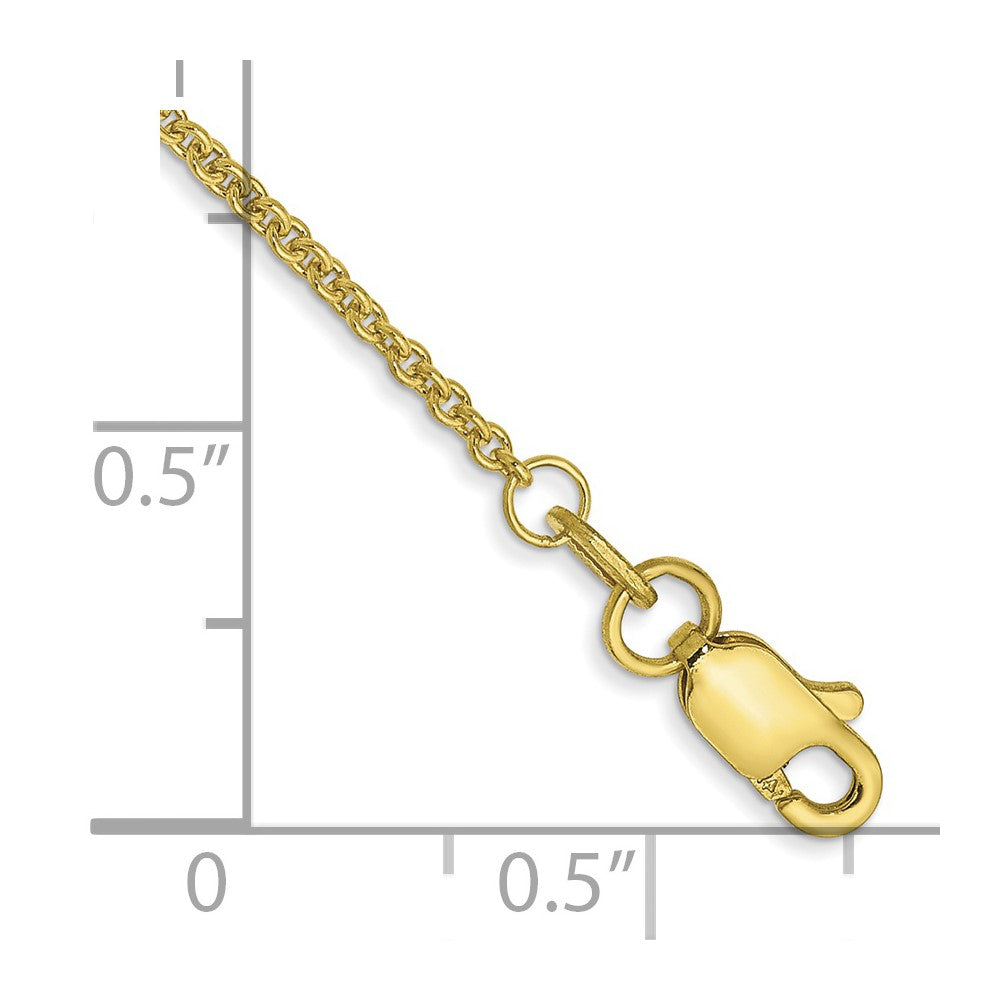 10k 1.4mm Round Open Link Cable Chain