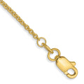 10k 1.4mm Round Open Link Cable Chain