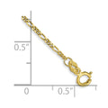 10k 1.25mm Flat Figaro Pendant Chain