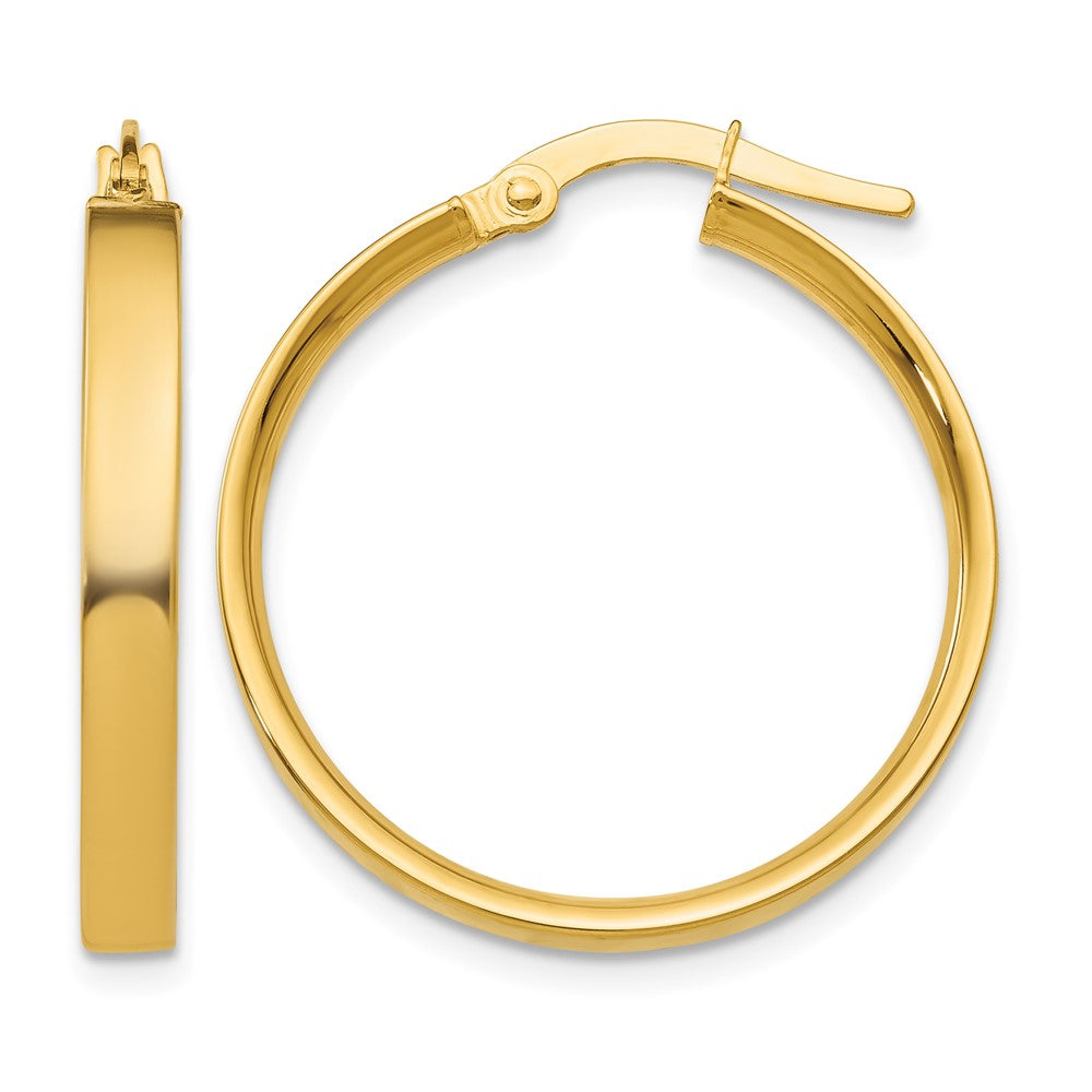 10k 3mm Medium Hoop Earrings